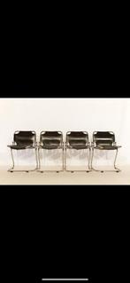 Set de 4 chaises vintage en cuir – design années 70, Antiquités & Art, Enlèvement