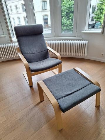 Fauteuil (Poang IKEA) + repose-pieds