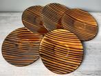 5 petites assiettes en faïence de Sarreguemines décor Domino, Ophalen