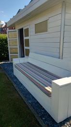 Tuinbank met kussen, Jardin & Terrasse, Bancs de jardin, Enlèvement, Utilisé, Bois