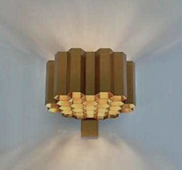 Jules Wabbes Model Nid d’abeilles authentiek wandlamp