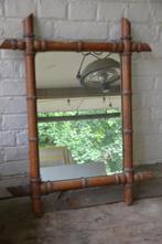 Faux bamboo spiegels, Antiek en Kunst, Ophalen, Rechthoekig, Minder dan 50 cm, Minder dan 100 cm