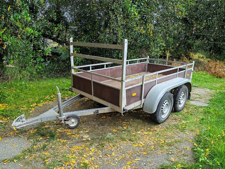 Dubbelas galvanise aanhangwagen 750kg met COC 2021, Auto diversen, Aanhangers en Bagagewagens, Gebruikt, Ophalen
