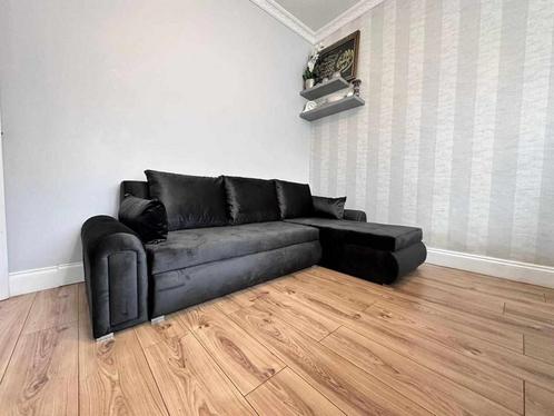 L-vormige Bank met Opbergruimte en Slaapfunctie – Verkrijgba, Huis en Inrichting, Slaapkamer | Slaapbanken, Beige, Groen, Verzenden