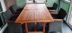 Tuinset - tafel + 6 stoelen, Tuin en Terras, Tuinsets en Loungesets, Ophalen, Gebruikt, 6 zitplaatsen, Teakhout
