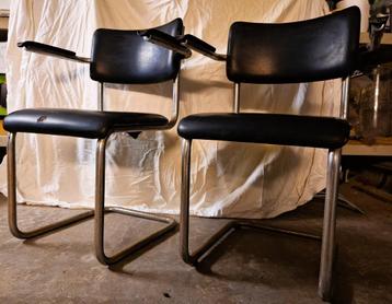 chaises vintage, Métal, Deux, Enlèvement, Utilisé