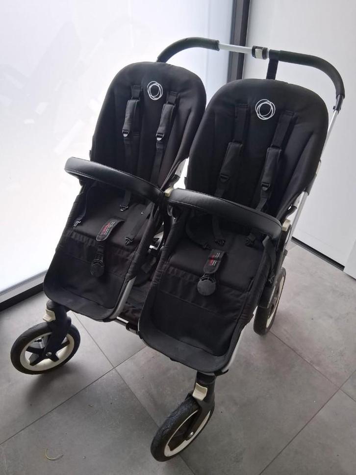 bugaboo donkey duo, Kinderen en Baby's, Kinderwagens en Combinaties, Gebruikt, Combiwagen, Bugaboo, Duowagen, Luchtbanden, Met reiswieg