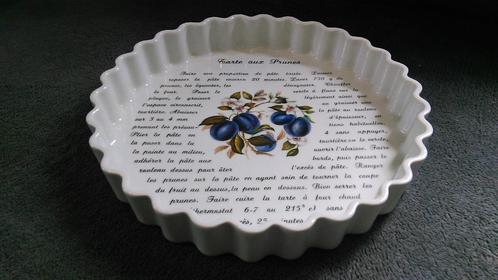 Vintage ovenschaal porselein quiche CNP France Ø 27cm, Huis en Inrichting, Keuken | Servies, Zo goed als nieuw, Porselein, Ophalen of Verzenden