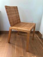 Houten rieten/rotan eetkamerstoelen, Huis en Inrichting, Stoelen, Ophalen, Zo goed als nieuw, Riet of Rotan, Vijf, Zes of meer stoelen