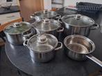 Kookpottenset - 7st, Ophalen, Inox, Gebruikt, Keramische plaat