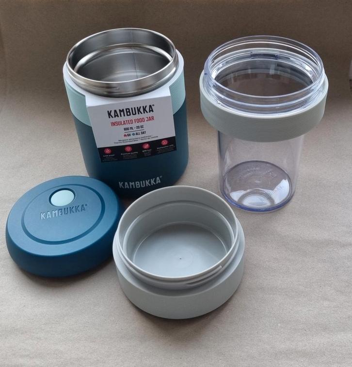 Kambukka Bora food jar + microwave compartment & container, Sport en Fitness, Drinkbussen, Nieuw, Ophalen of Verzenden