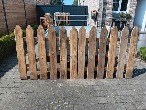 2x poortje, Jardin & Terrasse, Portes de jardin, Utilisé, Bois, Enlèvement