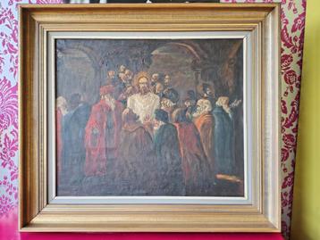 Christus in de tempel met Farizeeërs beschikbaar voor biedingen