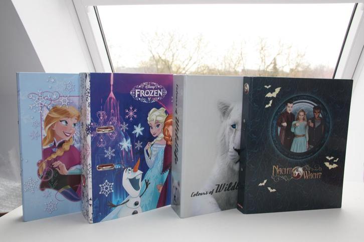 4 ringmappen a4 disney * anna & elsa * nachtwacht * leeuwin, Diversen, Schoolbenodigdheden, Gebruikt, Ophalen of Verzenden