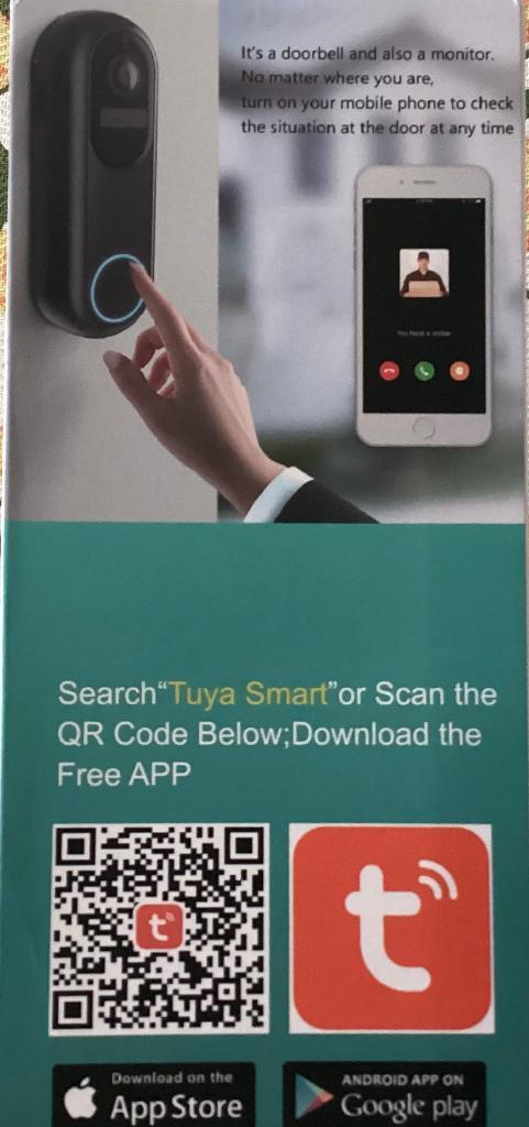 Video Deurbel halovision 2,4 G hz wifi nieuw, Maison & Meubles, Sonnettes, Neuf, Sans fil, Capteur de détection de mouvement, Compatible avec les smartphones