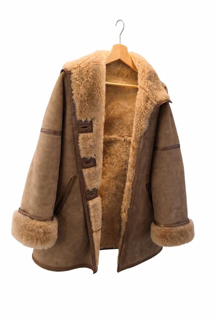 Mouton retourné jas, Vêtements | Femmes, Vestes | Hiver, Porté, Taille 38/40 (M), Brun, Enlèvement