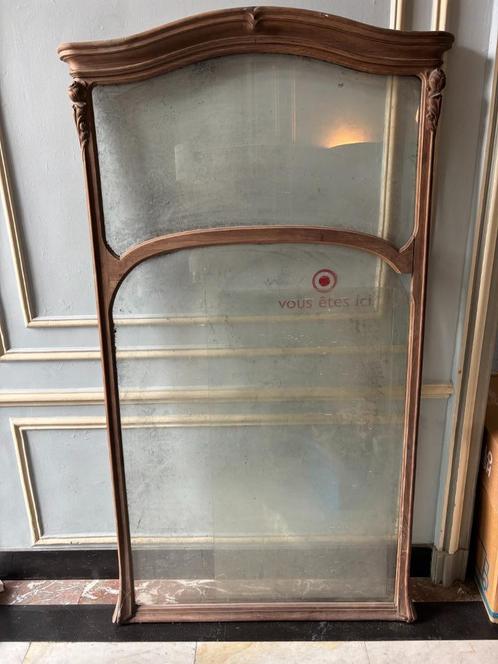 antieke art nouveau spiegel Victor Horta stijl, Antiek en Kunst, Antiek | Spiegels, 100 tot 150 cm, 150 tot 200 cm, Rechthoekig