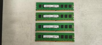 lot1 DDR4 16gb Samsung 4x 4GB 1RX8 RAM 2133P, Enlèvement ou Envoi, Utilisé, DDR4, Desktop