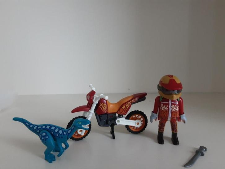 Playmobil motor en dino - compleet, Kinderen en Baby's, Speelgoed | Playmobil, Zo goed als nieuw, Complete set, Ophalen of Verzenden