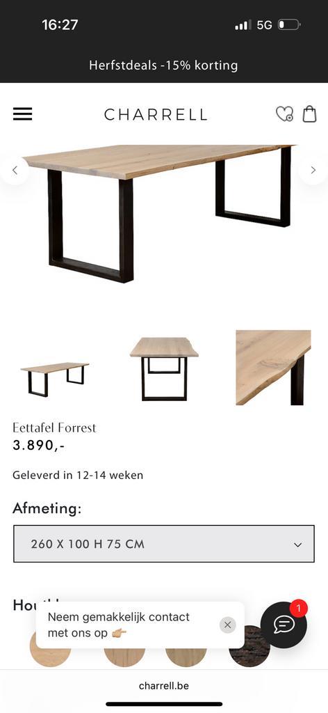 Houten Eettafel - Forrest, Huis en Inrichting, Tafels | Eettafels, Ophalen