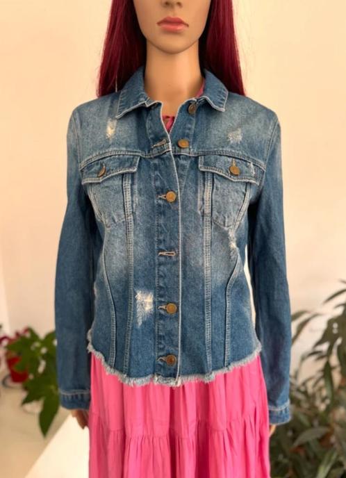 Denim jacket Esprit used look (size S/M) new, Kleding | Dames, Jassen | Zomer, Nieuw, Maat 36 (S), Blauw, Ophalen of Verzenden