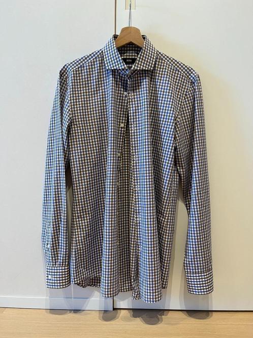 Overhemd Hugo Boss, Kleding | Heren, Overhemden, Nieuw, Halswijdte 38 (S) of kleiner, Blauw, Ophalen of Verzenden