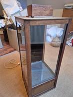 Glazen vitrine, 2 schuiven en verlichting (ideaal op beurs), Huis en Inrichting, Ophalen, Minder dan 50 cm, Gebruikt, Minder dan 100 cm