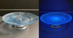 Vintage Blauw bordje - uranium style, Antiquités & Art, Antiquités | Verre & Cristal, Enlèvement ou Envoi