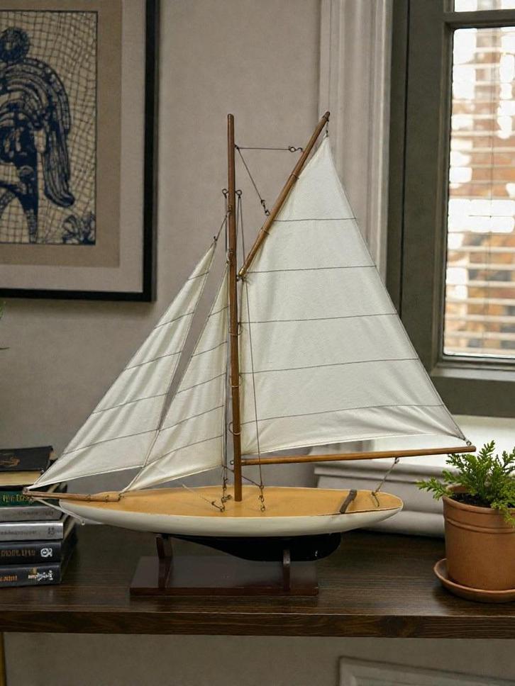 décoration vintage : maquette de yacht d'étang, Antiquités & Art, Curiosités & Brocante, Enlèvement ou Envoi