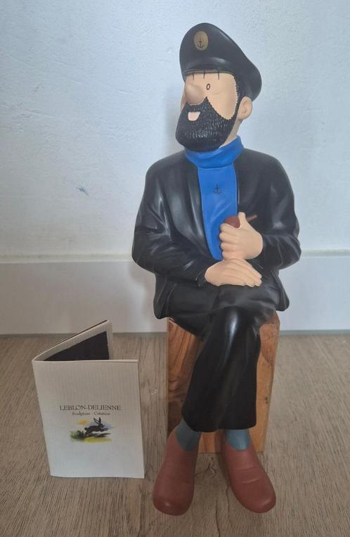Haddock assis Leblon Tintin figurine no Fariboles Aroutcheff, Verzamelen, Stripfiguren, Zo goed als nieuw, Beeldje of Figuurtje