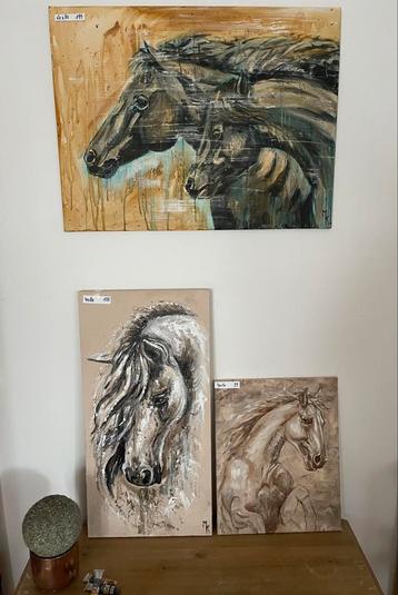 Moderne en originele schilderijen paarden Mk Art beschikbaar voor biedingen