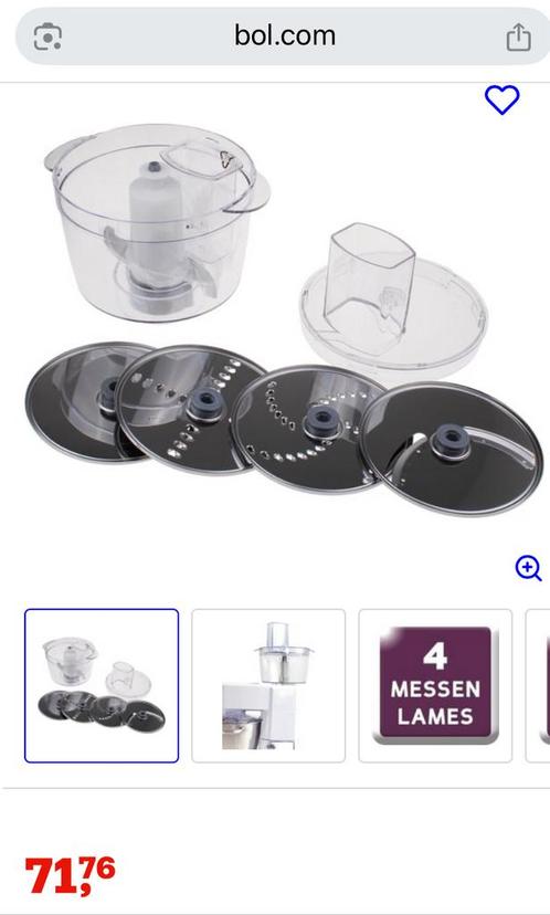 Domo DO9072KR-F accessoires foodprocessor, Elektronische apparatuur, Keukenmixers, Ophalen