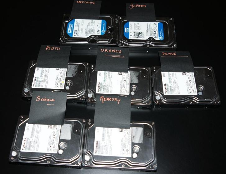 3 harde schijven: 2 WD en 1 Toshiba 1TB - ook / stuk, Computers en Software, Harde schijven, Gebruikt, Desktop, Intern, HDD, SATA