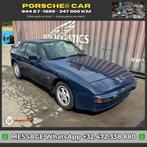 Porsche 944 2.7 — 1989 — 347.000 km, Auto's, 4 zetels, Zwart, Blauw, Leder