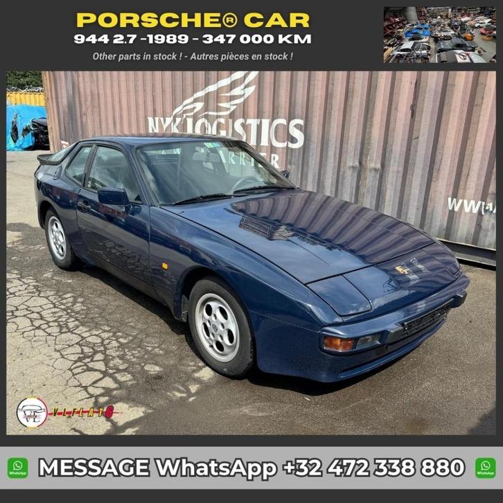 Porsche 944 2.7 — 1989 — 347.000 km, Auto's, Oldtimers, Particulier, Te koop, Porsche, Benzine, Coupé, 2 deurs, Handgeschakeld