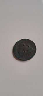 Koning Leopold II     Flag 2 centimes  1870, Ophalen of Verzenden