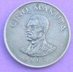 1967 5 Makuta République du Congo, Postzegels en Munten, Verzenden, Overige landen, Losse munt