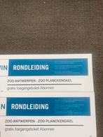 2 billets pour le zoo d'Anvers/Zoo de Planckendael, Tickets & Billets, Deux personnes, Ticket ou Carte d'accès