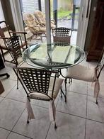 Ronde smeedijzeren tafel, Ophalen, Gebruikt, 100 tot 150 cm, Rond