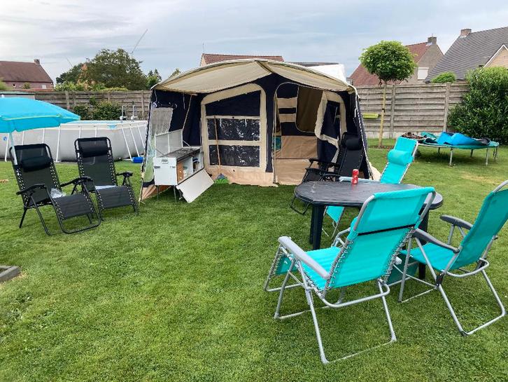 Vouwwagen Trigano Odyssee, Caravans en Kamperen, Vouwwagens, Trigano, Aanwezig, Ophalen