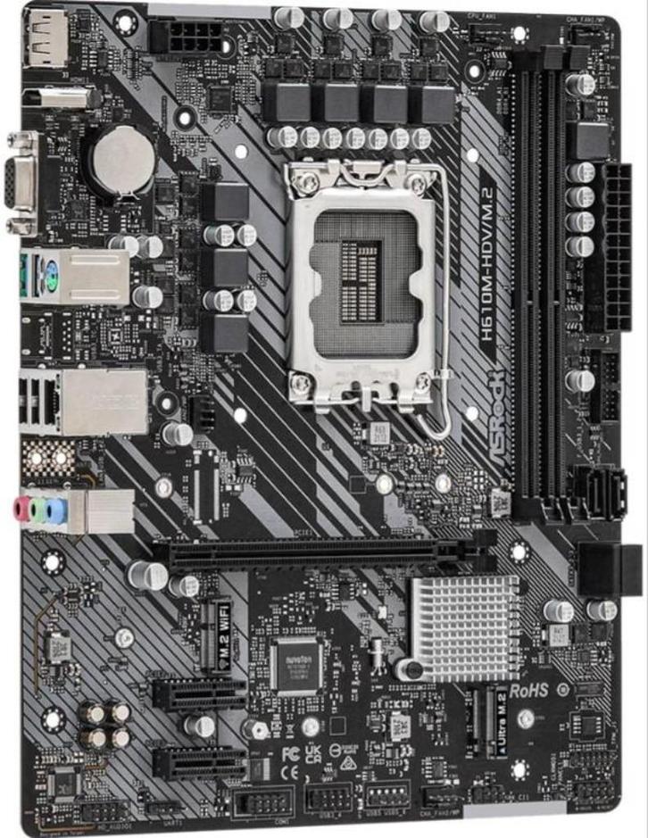 ASRock H610M-HDV/M.2 Socket 1700, Computers en Software, Moederborden, Gebruikt, Intel, DDR4, Ophalen of Verzenden