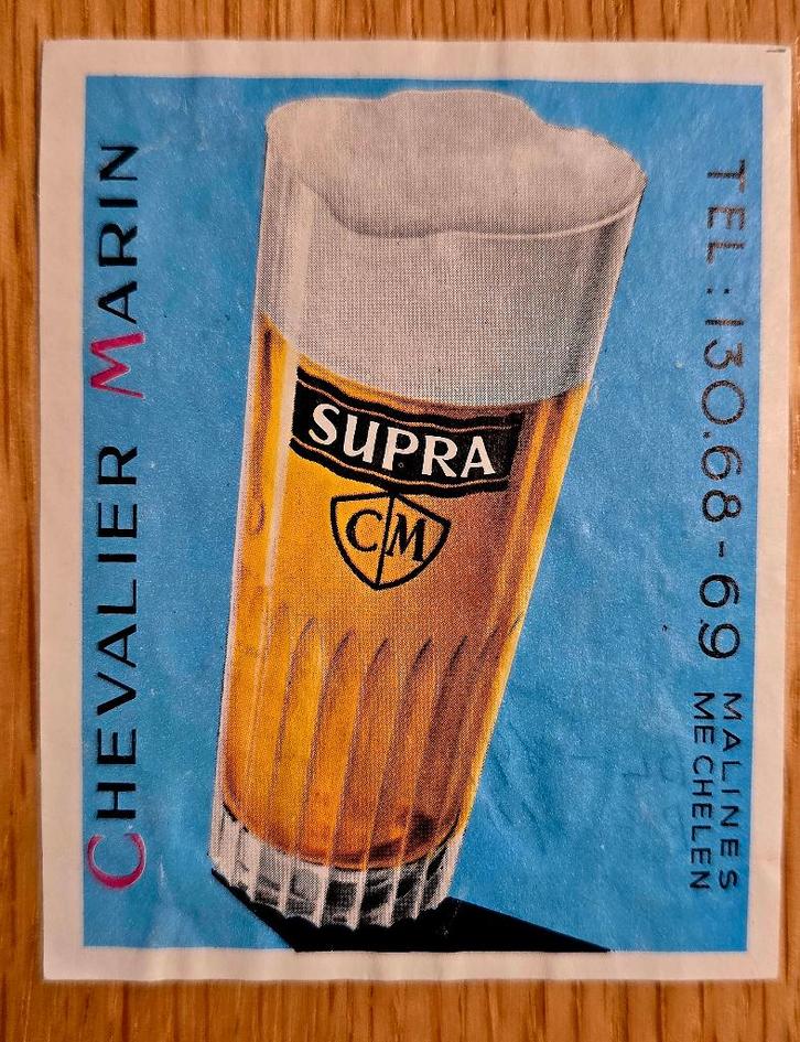 Supra Chevalier Marin Oud etiket - Label 144, Verzamelen, Biermerken, Overige typen, Ophalen of Verzenden