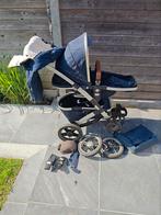 Joolz Geo Mono Ocean Blue / Cognac met toebehoren, Kinderen en Baby's, Kinderwagens en Combinaties, Gebruikt, Verstelbare duwstang