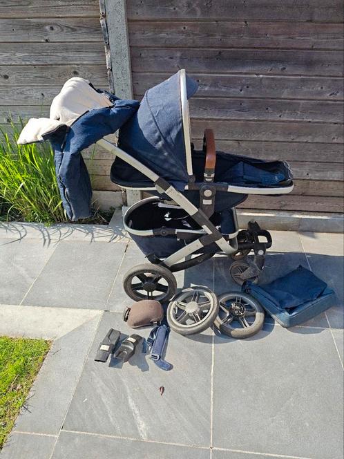 Joolz Geo Mono Ocean Blue / Cognac met toebehoren, Kinderen en Baby's, Kinderwagens en Combinaties, Gebruikt, Combiwagen, Overige merken
