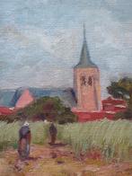 DOEK MET SCHILDERIJ VAN M. VAN DEN BEMPT, Ophalen of Verzenden