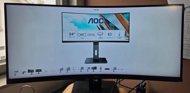 AOC P2, Computers en Software, Monitoren, Zo goed als nieuw, HDMI, Ingebouwde speakers, LED, HD, Ophalen