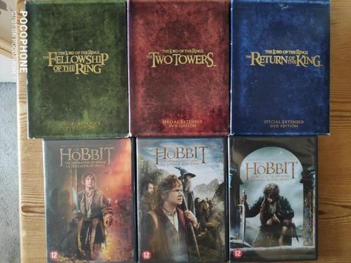 Lord Of The Rings Trilogy Extended Edition + The Hobbit, CD & DVD, DVD | TV & Séries télévisées, Comme neuf, Action et Aventure