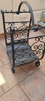 Ijzeren houtmand, Huis en Inrichting, Woonaccessoires | Schalen en Manden, Ophalen, Hout, Mand