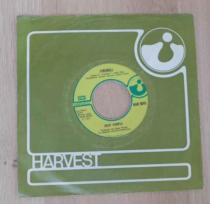 7"  Deep Purple ‎– Fireball, Cd's en Dvd's, Vinyl Singles, Gebruikt, Single, Rock en Metal, 7 inch, Ophalen of Verzenden