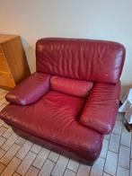 Leren zetel 2 stuks gratis, Huis en Inrichting, Fauteuils, Ophalen, Leer